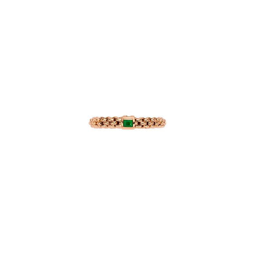 Souls 18ct Rose Gold Flex'it Emerald Ring 09E08AX_B6_R_XRX Ring Fope   