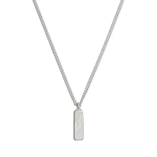 Gucci Tag Diagonal Interlocking G Silver Necklace YBB774055001 Necklace Gucci   