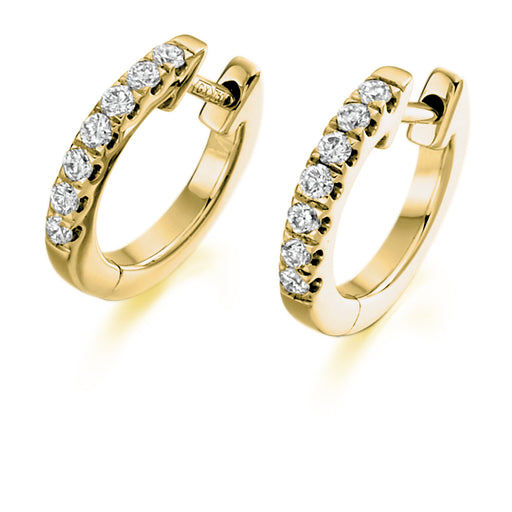 Michael Spiers 18ct Yellow Gold G Si Brilliant-Cut Diamond Hoop Earrings 0.25ct Earrings Michael Spiers   