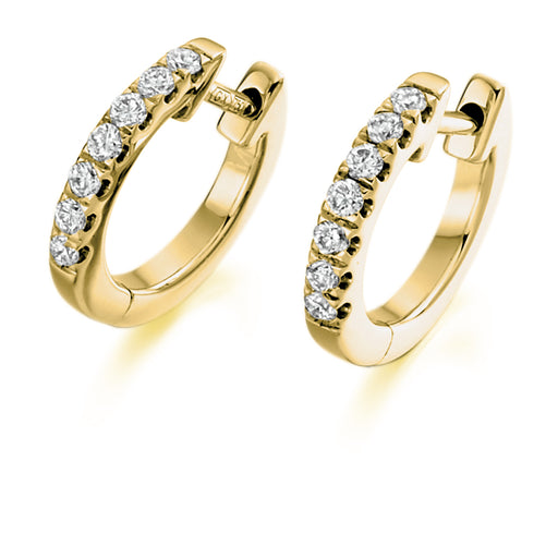 18ct Yellow Gold F/G VS Brilliant-Cut Diamond Hoop Earrings 0.25ct Earrings Michael Spiers   