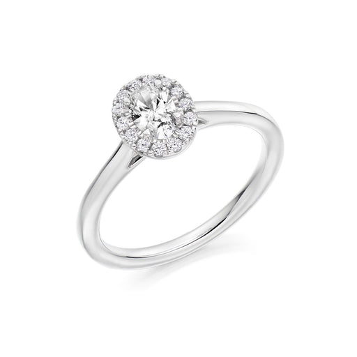 Michael Spiers Platinum Oval & Brilliant-Cut E VS Diamond Halo Ring 0.45ct Ring Michael Spiers   