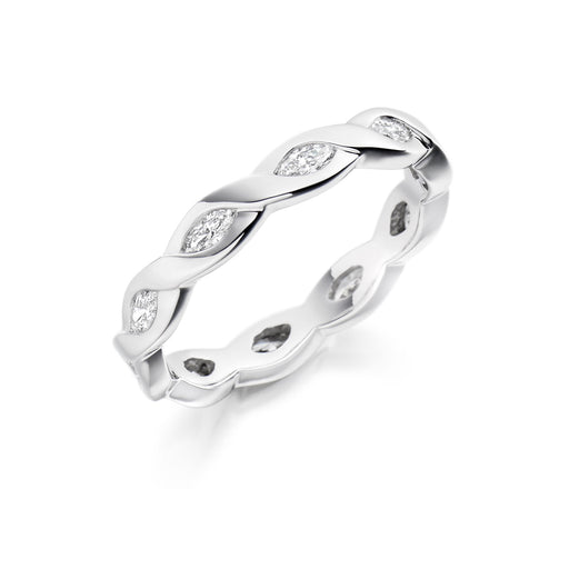 Michael Spiers Platinum Marquise-Cut Diamond Full Eternity Ring 0.60ct Ring Michael Spiers   