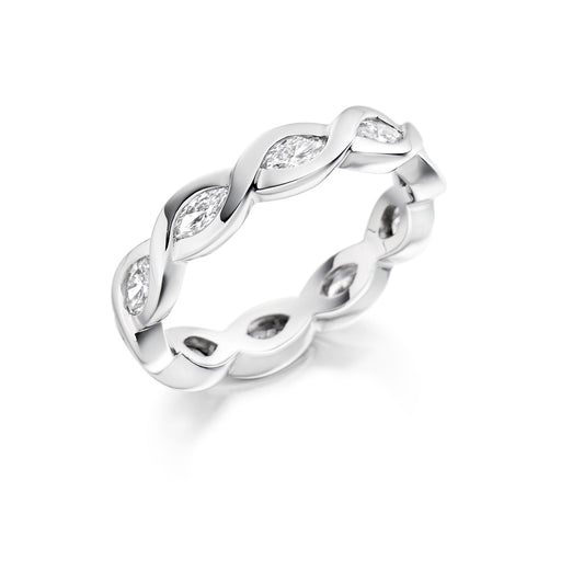 Michael Spiers Platinum Marquise-Cut Diamond Full Eternity Ring 1.00ct - FET 1348 Ring Michael Spiers   