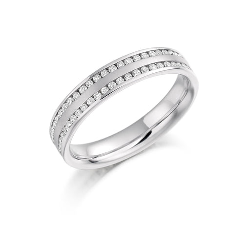 Michael Spiers Platinum Brilliant-Cut Diamond Two Row Full Eternity Ring 0.55ct - FET 992 Ring Michael Spiers   