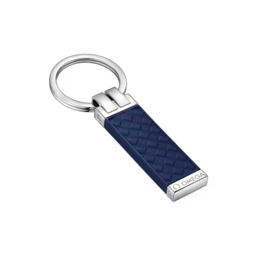 Aqua Key Ring Holder in Steel & Blue Rubber K91STA0509005 Cufflinks & Accessories Omega   