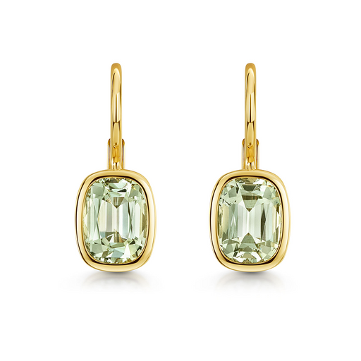 Aya 18ct Yellow Gold Green Amethyst Earrings Earrings Michael Spiers