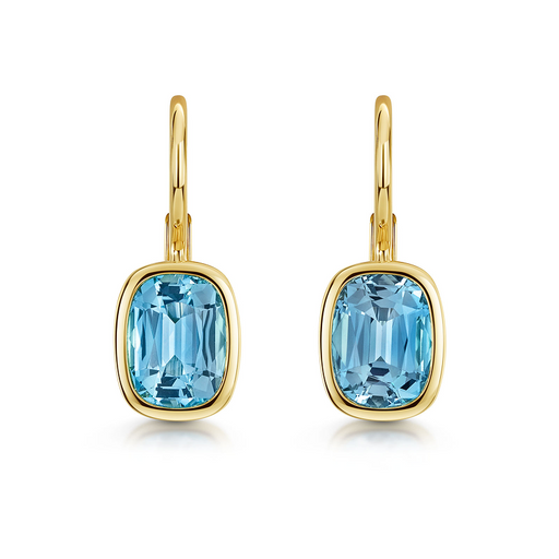 Aya 18ct Yellow Gold Sky Blue Topaz Earrings Earrings Michael Spiers