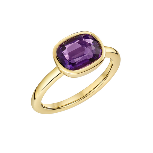 Aya 18ct Yellow Gold Amethyst Ring Ring Michael Spiers