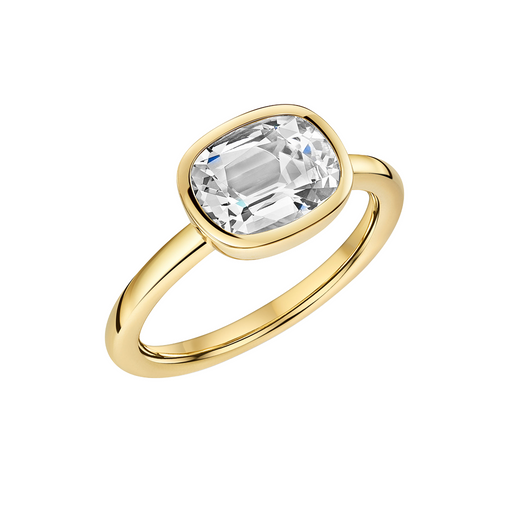 Aya 18ct Yellow Gold White Quartz Ring Ring Michael Spiers