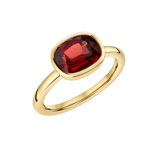 Aya 18ct Yellow Gold Garnet Ring Ring Michael Spiers