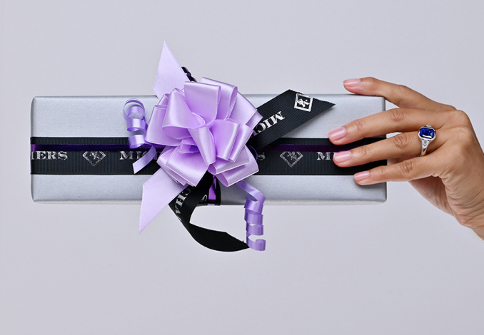 Michael Spiers Ring and Wrapped Box Gift Wrapping