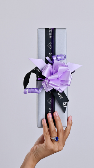 Michael Spiers Ring and Wrapped Box Gift Wrapping