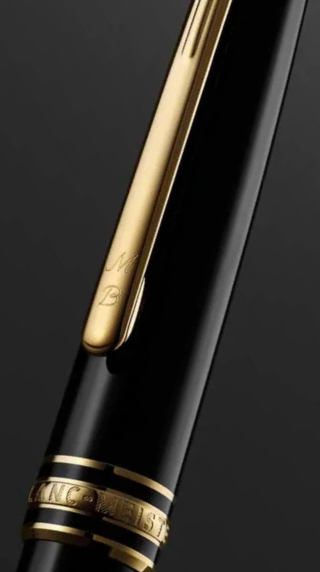 Montblanc Gold and Black Pen
