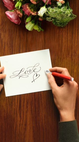 Writing with Montblanc Pen Love