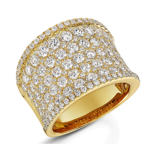 Michael Spiers 18ct Yellow Gold Brilliant-Cut Pave Set Diamond Dress Ring 3.70ct Ring Michael Spiers   