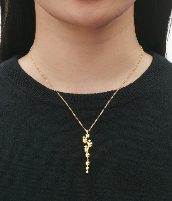 Georg Jensen Moonlight Grapes Golden Necklace