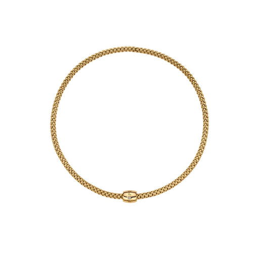 Solo 18ct Yellow Gold Flex'it Diamond Necklace With Ornamental Clasp 62606CX_BB_G_XXX Necklace Fope   