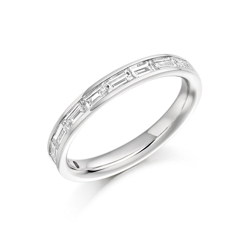 Michael Spiers Platinum Baguette-Cut Diamond Half Eternity Ring 0.75ct - HET 1020 Ring Michael Spiers   