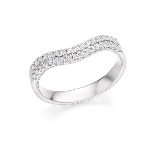 Michael Spiers Platinum Brilliant-Cut Diamond Shaped Half Eternity Ring 0.33ct - HET 10693 Ring Michael Spiers   