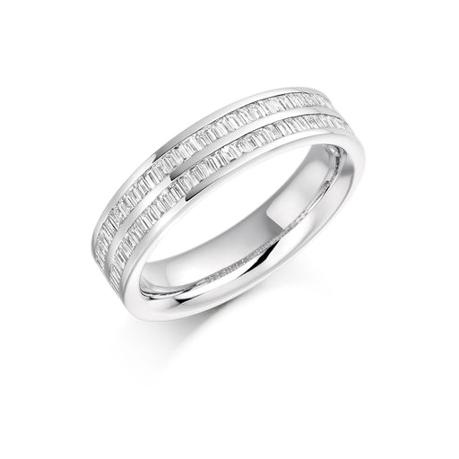 Michael Spiers Baguette Brilliant-Cut Diamond Two Row Half Eternity Ring 0.55ct - HET 1079 Ring Michael Spiers   