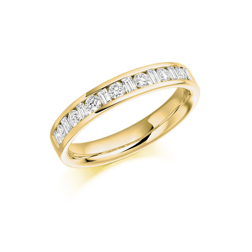 Michael Spiers 18ct Yellow Gold Brilliant & Baguette-Cut Diamond Half Eternity Ring 0.50ct - HET 1109 Ring Michael Spiers   