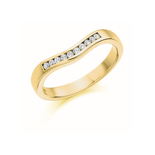 Michael Spiers 18ct Yellow Gold Brilliant-Cut Diamond Shaped Half Eternity Ring 0.12ct - HET 1129 Ring Michael Spiers   