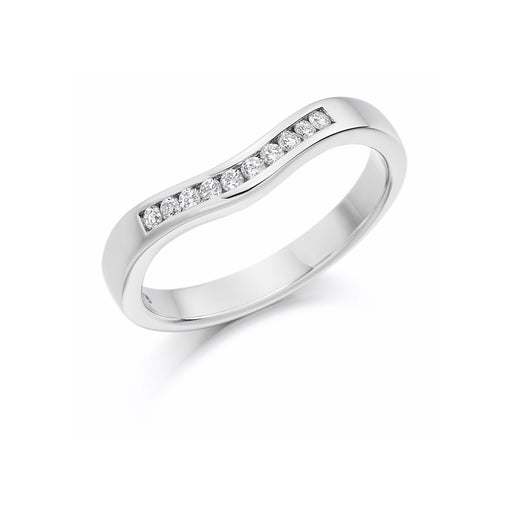 Michael Spiers Platinum Brilliant-Cut Diamond Shaped Half Eternity Ring 0.12ct - HET 1129 Ring Michael Spiers   