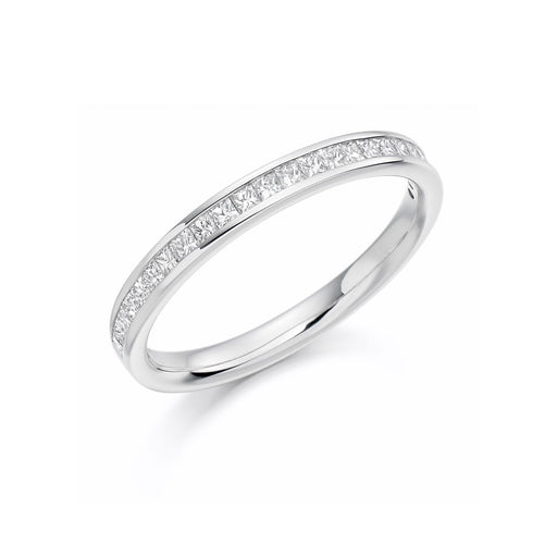 Platinum Princess-Cut Diamond Half Eternity Ring 0.33ct - HET 1157 Ring Michael Spiers   