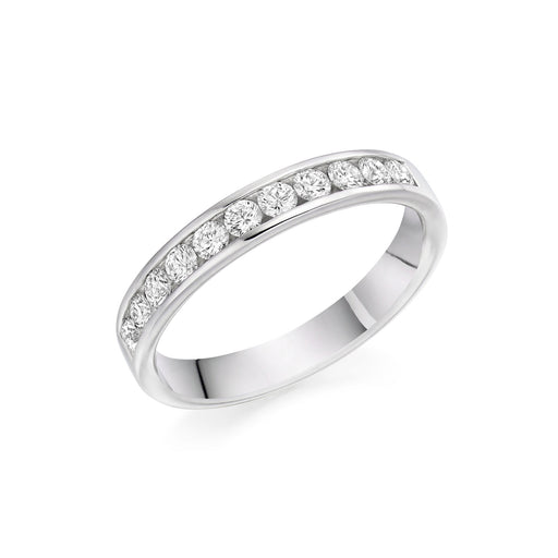 Platinum Brilliant-Cut Diamond Half Eternity Ring 0.50ct - HET 1167 Ring Michael Spiers   