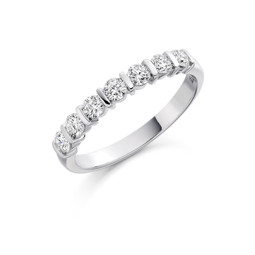 Platinum Brilliant-Cut Diamond Half Eternity Ring 0.50ct - HET 1221 - ( Size 'M' Only) Ring Michael Spiers   