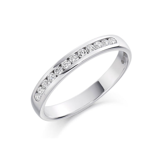 Platinum Brilliant-Cut Diamond Half Eternity Ring 0.25ct - HET 1240 Ring Michael Spiers   