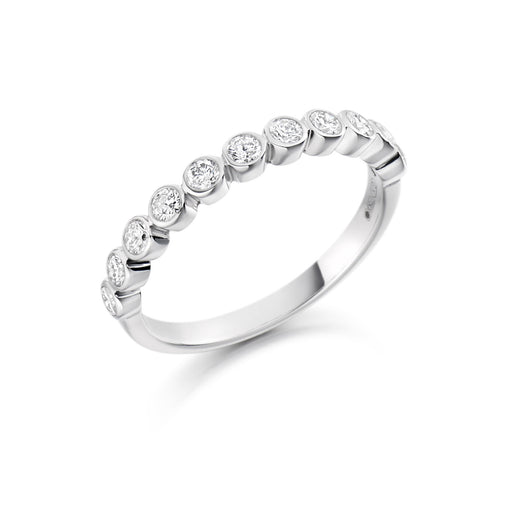 Platinum Brilliant-Cut Diamond Half Eternity Ring 0.50ct - HET 1411 - (Size 'M' Only) Ring Michael Spiers   