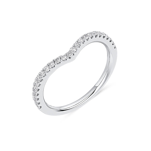 Platinum Brilliant-Cut Diamond Shaped Half Eternity Ring 0.25ct - HET 14219 Ring Michael Spiers   