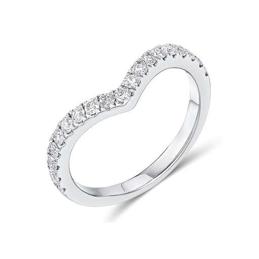 Platinum Brilliant-Cut Diamond Shaped Half Eternity Ring 0.45ct - HET 14220 Ring Michael Spiers   