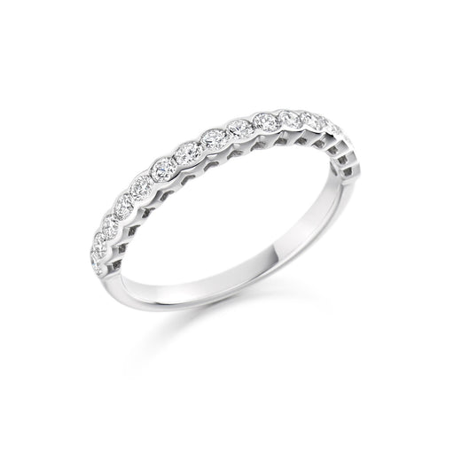 Platinum Brilliant-Cut Diamond Half Eternity Ring 0.50ct - HET 1427 Ring Michael Spiers   