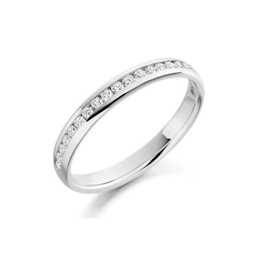 Platinum Brilliant-Cut 0.22ct Diamond Half Eternity Ring - HET 1477 (Size 'K' Only) Ring Michael Spiers   