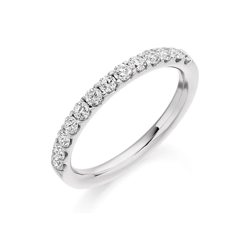 Platinum Brilliant-Cut Diamond Half Eternity Ring 0.75ct - HET 2005 Ring Michael Spiers   