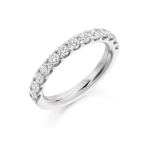 Platinum Brilliant-Cut Diamond Half Eternity Ring 1.00ct - HET 2057 Ring Michael Spiers   