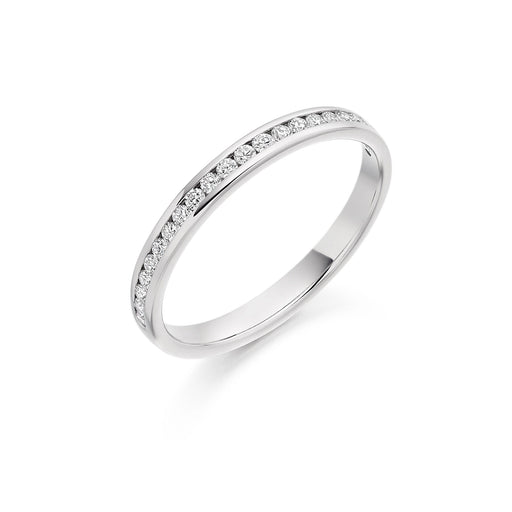 Platinum Brilliant-Cut Diamond Half Eternity Ring 0.25ct - HET 2088 Ring Michael Spiers   