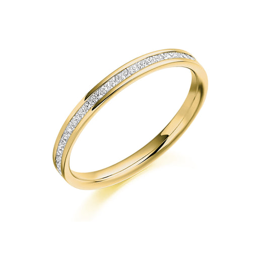 18ct Yellow Gold Princess-Cut Diamond Half Eternity Ring 0.25ct - HET 2109 Ring Michael Spiers   