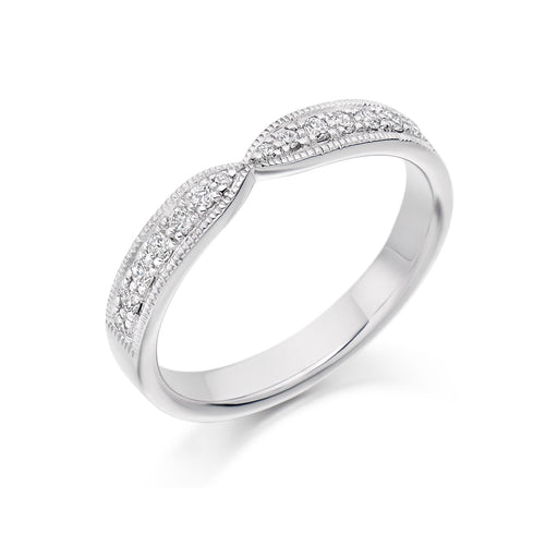 Platinum Brilliant-Cut Diamond Shaped Eternity Ring 0.20ct - HET 2295 - (Size 'M 1/2' Only) Ring Michael Spiers   