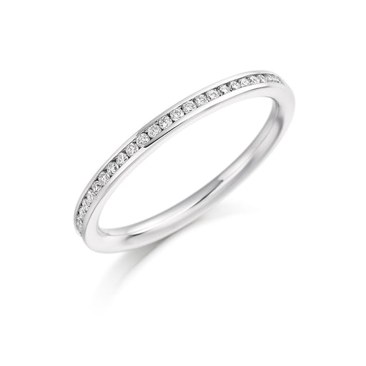 Platinum Brilliant-Cut Diamond Half Eternity Ring 0.20ct - HET 2358 Ring Michael Spiers   