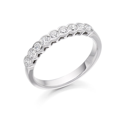 Platinum Brilliant-Cut Diamond Half Eternity Ring 0.50ct - HET 2388 - (Size 'M' Only) Ring Michael Spiers   