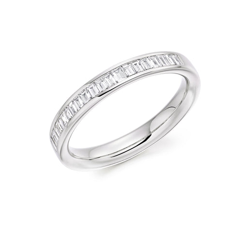 Platinum Baguette-Cut Diamond Half Eternity Ring 0.33ct - HET 8004 Ring Michael Spiers   