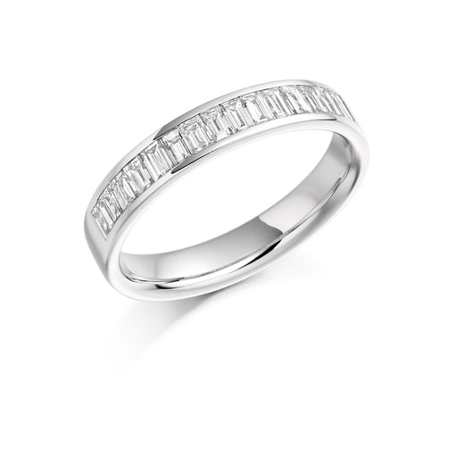 Platinum Baguette-Cut Diamond Half Eternity Ring 0.76ct - HET 926 Ring Michael Spiers   