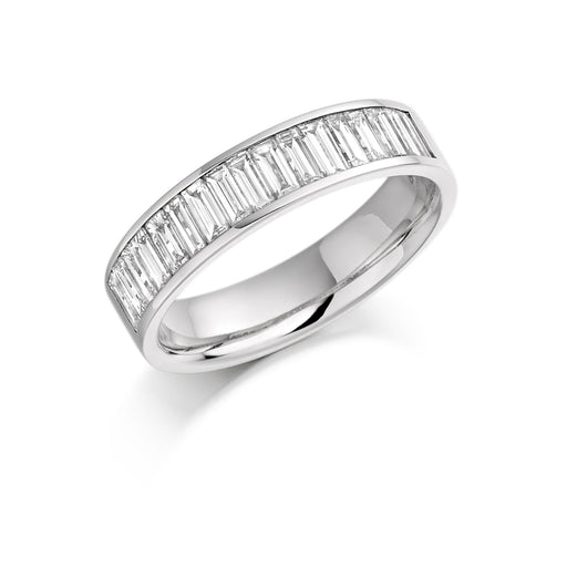 Platinum Baguette-Cut Diamond Half Eternity Ring 1.00ct - HET 927 - (Size 'O' Only) Ring Michael Spiers O  