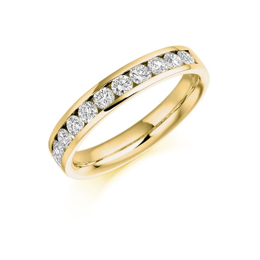 18ct Yellow Gold Brilliant-Cut Diamond Half Eternity Ring 0.78ct - HET 939 (Size 'N' Only) Ring Michael Spiers   