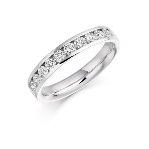 Platinum Brilliant-Cut Diamond Half Eternity Ring 0.78ct - HET 939 Ring Michael Spiers   