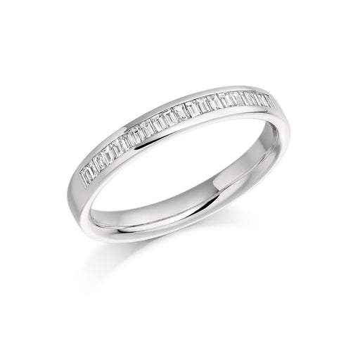 Platinum Baguette-Cut Diamond Half Eternity Ring 0.26ct - HET 963 Ring Michael Spiers   