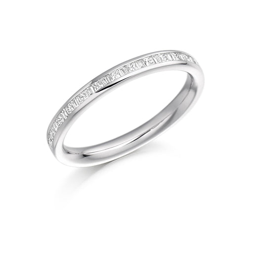 Platinum Princess & Baguette-Cut Diamond Half Eternity Ring 0.30ct - HET 996 - (Size 'M' Only) Ring Michael Spiers   